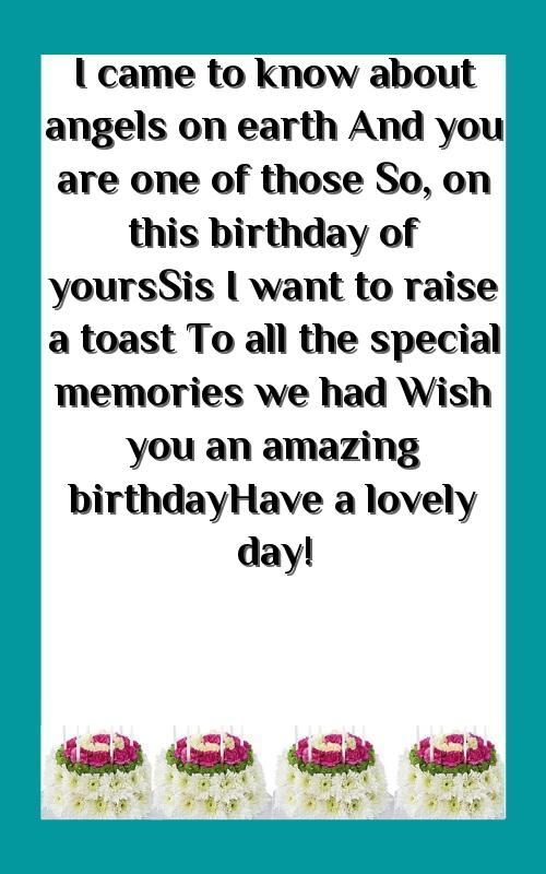 birthday day wishes to sister